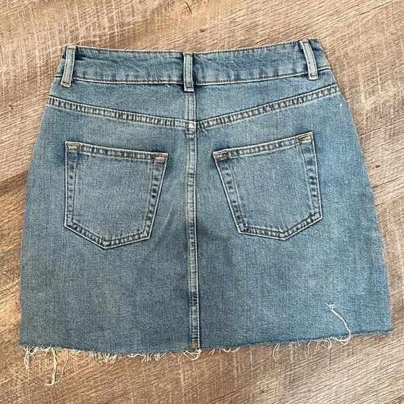 Topshop Denim Mini Skirt - Picture 5 of 6